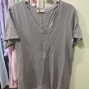 Light Gray V-Neck Tee
